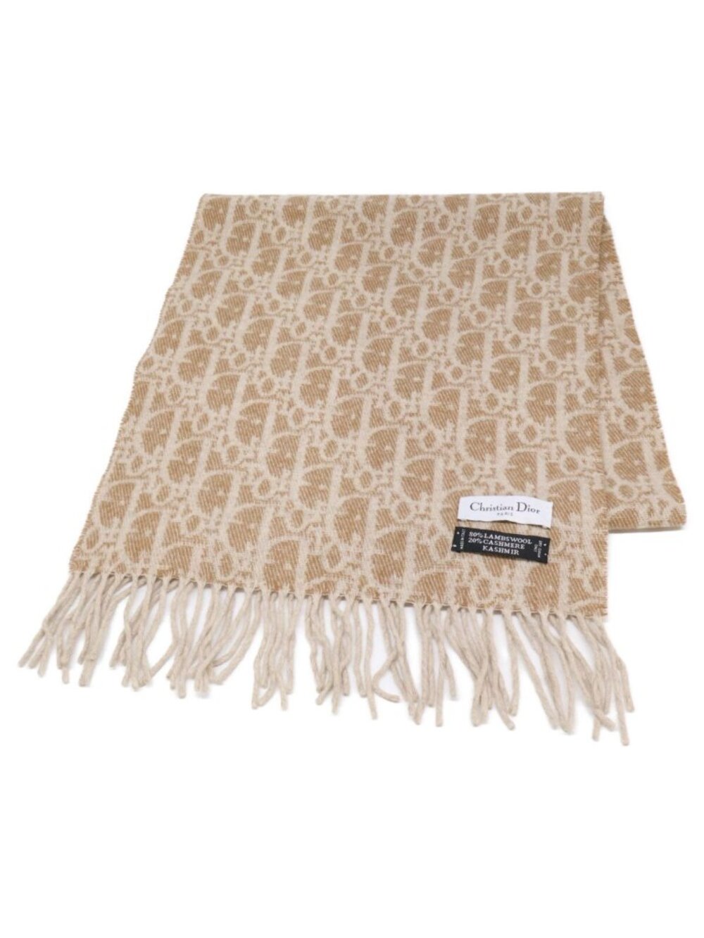 Dior Trotter Pattern Cashmere Wool Scarf - Picture 1 of 6